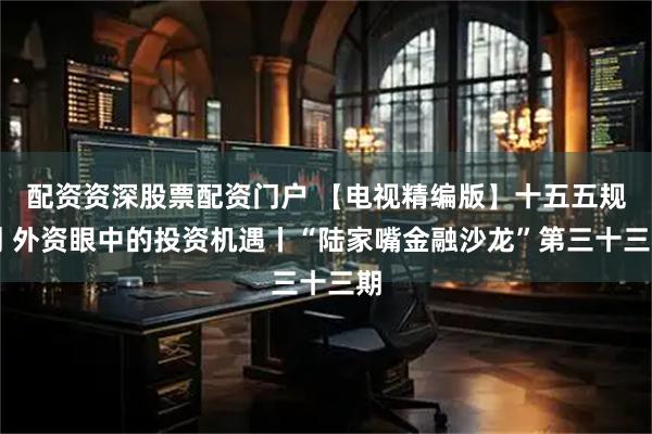 配资资深股票配资门户 【电视精编版】十五五规划 外资眼中的投资机遇丨“陆家嘴金融沙龙”第三十三期